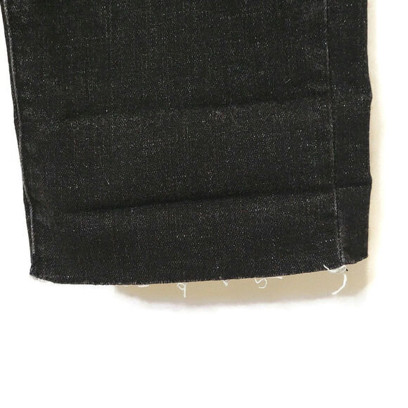 Abercrombie & Fitch Black Denim Overalls Straight Leg Crop Utility Style 90's S - Picture 9 of 16